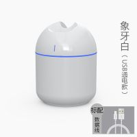 空调房学生办公室桌面加湿器香薰小型迷你静音家用卧室宿舍车载|冰川白 主机+香草精油+小风扇+5棉棒