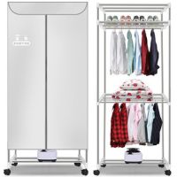 超大容量干衣机家用烘干机静音省电烘衣机哄干机衣服风干机速干衣|银色加高奢侈银