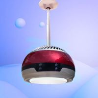 麻将机棋牌室会所专用空气净化器抽烟机家用房间排二手烟吸烟宝灯|酒红色圆形灯智能高配版