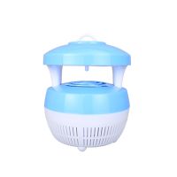 灭蚊灯家用灭蚊器静音usb驱蚊器孕妇婴儿适用卧室灭蚊神器插电式|蓝色圆[USB] 捕蚊灯[耐用款]+适配器