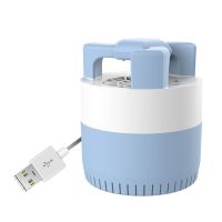 灭蚊灯神器驱蚊驱蚊器发光家用灭蚊除蚊神器驱蚊器usb车载光触媒|旋风-天空蓝 usb+适配器