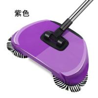 扫地机手推式吸尘器家用软扫把簸箕套装组合扫帚|[紫色]共4拖布