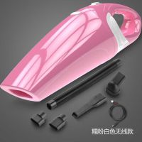 车载吸尘器汽车强力大功率家用专用两用迷你小型无线充电小手持式|女神粉-加强款USB充电吸尘器[送四配件]