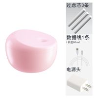 usb加湿器便携式空气补水迷你家用办公桌面小型学生宿舍静音卧室|少女粉(配线+电源头+过滤芯3条)