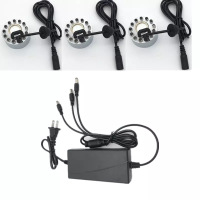 摆件园林盆景造景轮流水假山水景鱼池3头雾化头加湿器|一拖三电源＋带灯