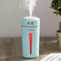 加湿器迷你家用静音卧室婴儿车载空气净化孕妇小型喷雾香薰机|天空蓝 配送植物香薰精油[1瓶]