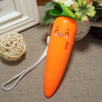胡萝卜可爱配提绳充电式迷你电风扇儿童手持便携大风力户外电扇