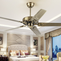 工业无灯吊扇美式简约餐厅客厅不带灯吊扇欧式复古家用铁叶电风扇