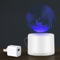 灭蚊灯吸入式捕蚊子蚊虫神器家用3d防驱蚊器去孕妇插电室内婴儿|森林小鹿+适配器