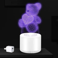 灭蚊灯吸入式捕蚊子蚊虫神器家用3d防驱蚊器去孕妇插电室内婴儿|玩具小熊+适配器