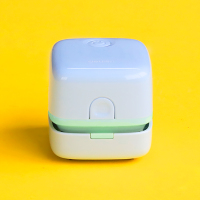 桌面吸尘器吸橡皮擦屑清洁机电动清理小学生少女心自动迷你可充电款桌上儿童铅笔屑文|方形蓝(电池款)