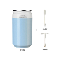 雾化汽车车载usb喷雾空气净化器加湿器内用香薰消除异味家车两|可乐罐加湿器[天空蓝]备用棉棒4根+LED夜灯+USB风扇