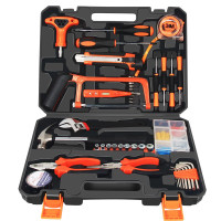 安捷顺家用工具箱五金工具套装电钻冲击钻套装多功能家用电工木工电讯维修工具组合套装 豪华82件套