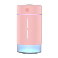 静音迷你桌面车载办公室加湿器香薰补水喷雾usb加湿器家用|少女粉 标配+1瓶香薰植物精油+扩散扇