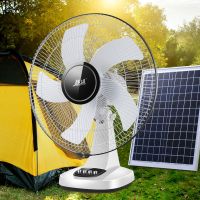 电风扇充电风扇大风力家用宿舍户外便携台式静音可充电太阳能风扇