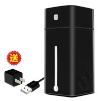 智能新款级空调房净化器卧室母婴加湿器学生宿舍空气usb家用静音|水立方磨砂黑送充电头