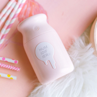 办公桌面车载礼品送精油加湿器创意usb空气加湿器几素迷你奶瓶|樱花粉 6瓶精油[香型备注]