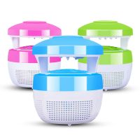 灭蚊灯家用室内灭蚊黑科技驱蚊器婴儿孕妇吸蚊子物理防蚊捕蚊神器|普通版-颜色随机[适用约5平] 灭蚊灯+电源适配器