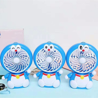 电风扇机器猫usb可充电便携式手持卡通小电扇迷你风扇蓝胖子可爱