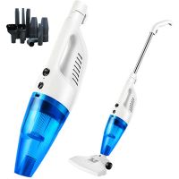 二合一手持推杆吸尘器吸尘器家用除尘除螨迷你|有线蓝色+9件套