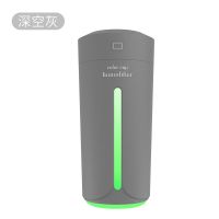 办公室家用加湿器迷你车载宿舍网红创意usb可爱喷雾香薰便携式|彩光杯-灰色 加湿器+1瓶精油+棉棒1根