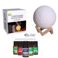 usb夜灯补水喷雾加湿器办公室香薰大容量家用880ml月球加湿器|月球普通款+5瓶精油