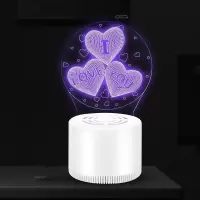 全自动吸入式3d灭蚊灯神器灭蝇灯静音灭蚊驱蚊器无辐射家用卧室|[ILOVEYOU]+USB插头