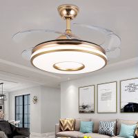 风扇灯吊扇灯餐厅客厅隐形现代简约卧室吊扇家用变频风扇吊灯一体