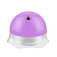 卧室孕妇迷你车载卡通家用静音jsq学生创意加湿器婴儿可爱usb小型|浅紫色 水母加湿器