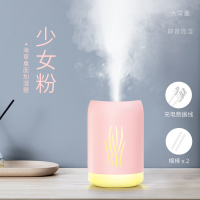 加湿器家用usb静音卧室孕妇婴儿迷你香薰办公室内车载空气净化器|海草款-樱花粉
