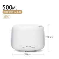 加湿器精油家用卧室香薰机大容量脸部补水仪纳米喷雾超声波|500ML暖光灯加湿器