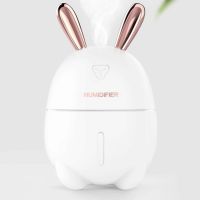 办公室可充电车载净化空气加湿器生日礼物孕妇大雾量大容量家用|小白兔(300ML)不带电池