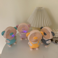 馨帮帮 夏季猪猪便携式usb充电风扇可调档手持迷你小型电风扇桌面