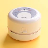 桌面吸尘器吸橡皮擦屑清洁机电动清理小学生少女心自动迷你可充电款桌上儿童铅笔屑文|白色猫（电池款）