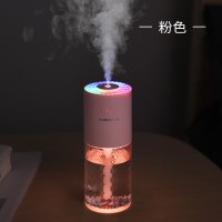 车载氛围灯加湿器香薰机汽车用空气净化器喷雾加香水雾化车内车上|樱花粉[七彩投影灯★自动定时关机]
