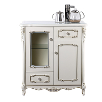 柜子冰热全自动上水茶家用遥控智能饮水机客厅北欧式实木吧机立式|618欧式双柜 温热