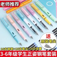 正姿钢笔小学生书写书法练字成人办公1-10支钢笔套装墨囊墨水两用