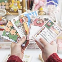 韩国小女孩便签本网格计划少女心ins风学生手账贴纸留言条备忘录