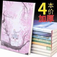 笔记本子韩国创意简约大号日记事本少女心大学生文具加厚胶套本B5