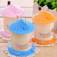 创意家居可爱蘑菇牙签盒 按压式牙签筒桌面自动牙签收纳盒房子款A