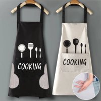 可擦手围裙女厨房防水成人防油罩衣家用做饭围腰时尚北欧男士工作