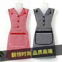 围裙女夏季薄款厨房网红坎肩罩衣棉布时尚可爱干活上班工作服