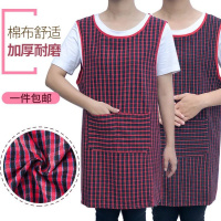 很划算纯棉围裙男女新款厨房做饭老粗布工作服上班棉麻背心罩衣
