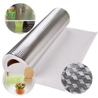 防油耐高温厨房贴纸墙纸自粘防水橱柜灶台衣柜铝箔锡纸壁纸墙贴纸