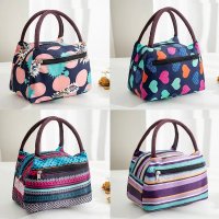 手提包加厚布布包饭盒袋女包妈咪包收纳小方包女士防水带饭小拎包