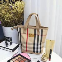 韩版尼龙印花防水化妆包浴包妈咪包圆形水桶包手提收纳包女