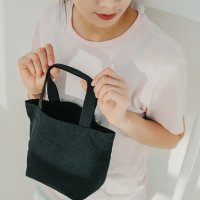 韩版迷你帆布包女上班族手提包小包帆布手提袋女手挽饭盒包便当包