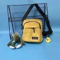 男生小挎包韩版百搭单肩包ins休闲简约挎包帆布背包学生日系包包