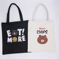 夏韩版女文艺帆布包手提袋单肩包购物袋女学生包补习袋2019小清新