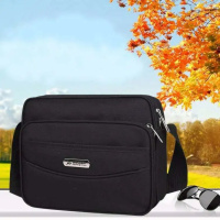 男士横款单肩包 牛津布挎包斜挎包 男士户外休闲防水商务背包